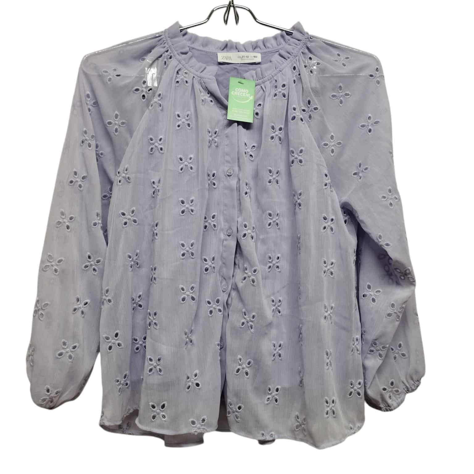 BLUSA LILA FLORCITAS ZARA T 11-12
