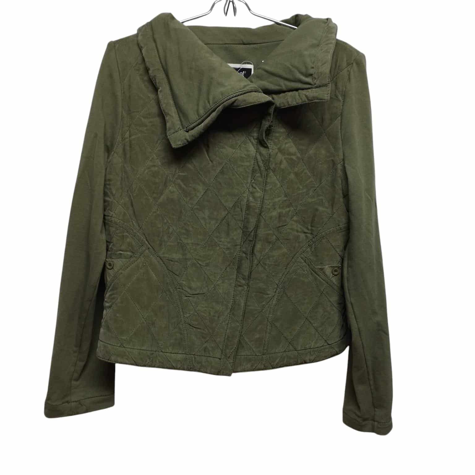 CHAQUETA VERDE CAPITONEADA MANGAS ALG GUAPA T M