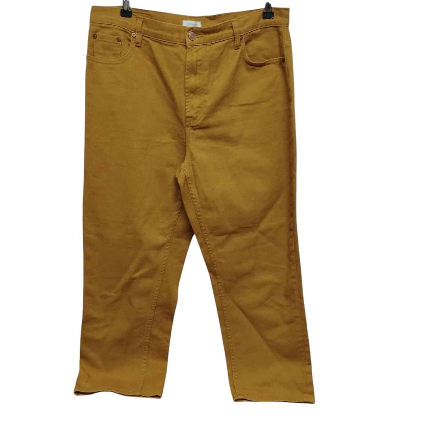 PANTALON PANA MARRON PINZAS SISTER'S CROWN T 4 NUEVO