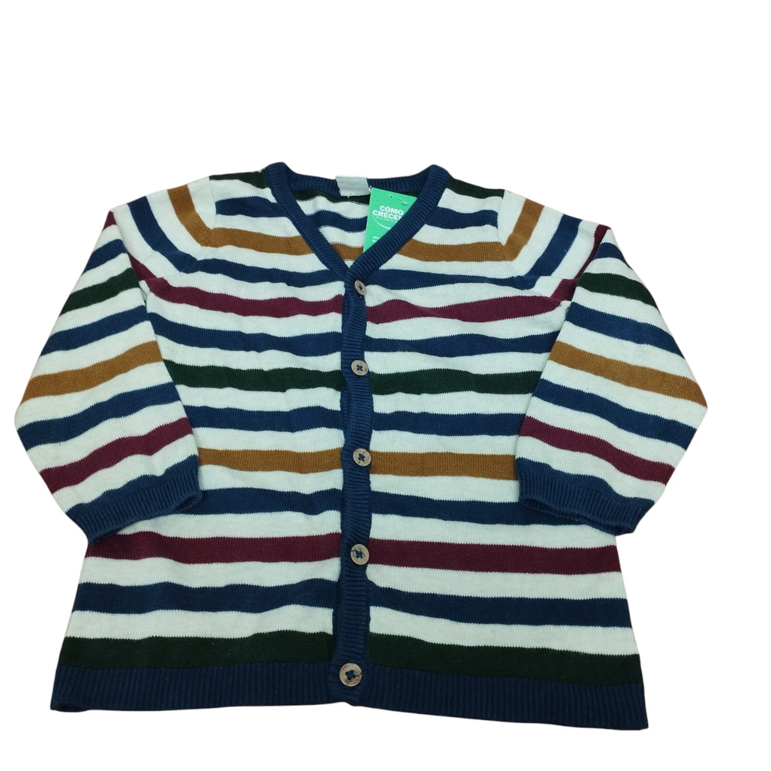 SACO HILO FRANJAS COLORES H&M T 1 y 1/2- 2 A