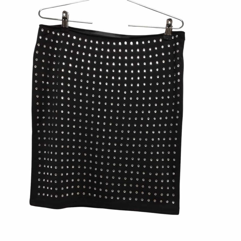 POLLERA ALG NEGRO PIEDRITAS LOLITA T L NUEVA