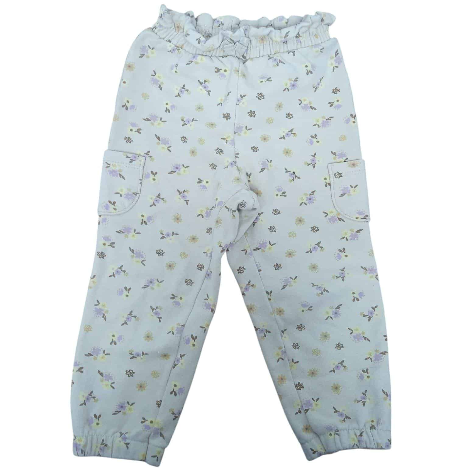 PANTALON ALG BEIGE C FELPA FLORCITAS TEDDY BOOM T 12-18M GT