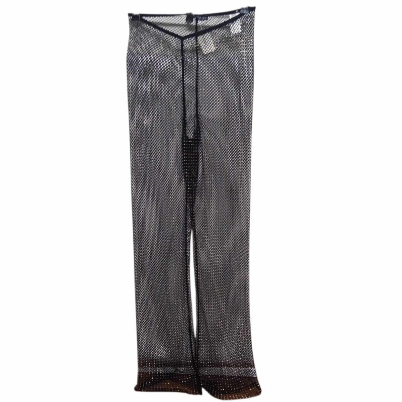 PANTALON TELA RED NEGRO PIEDRITAS ZARA T M