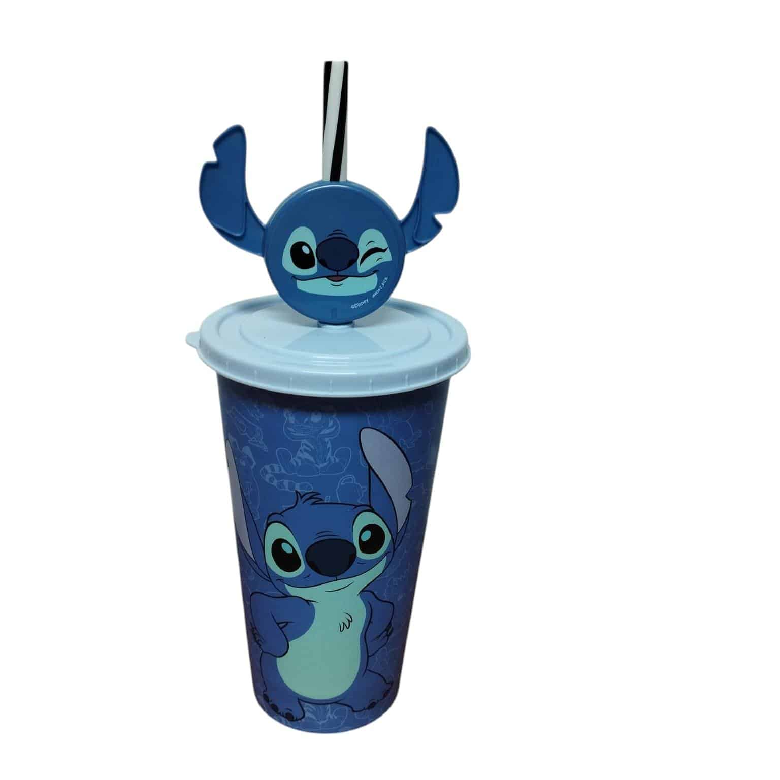 VASO PLASTICO 500 ML STITCH CON PAJITA