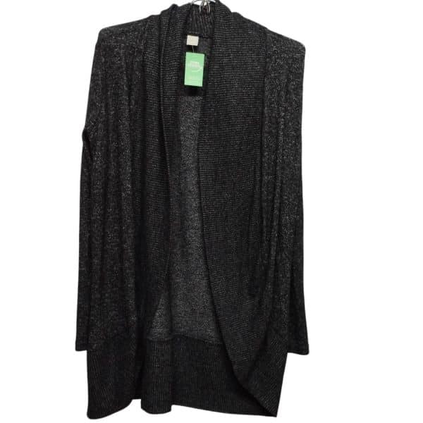 SACO LANILLA JASPEADO NEGRO GRIS SIN BOTON MARFINNO T P
