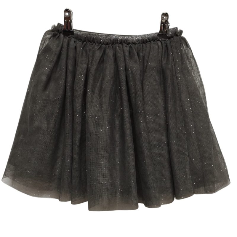 POLLERA GRIS TUL BRILLOS H&M T 6-8