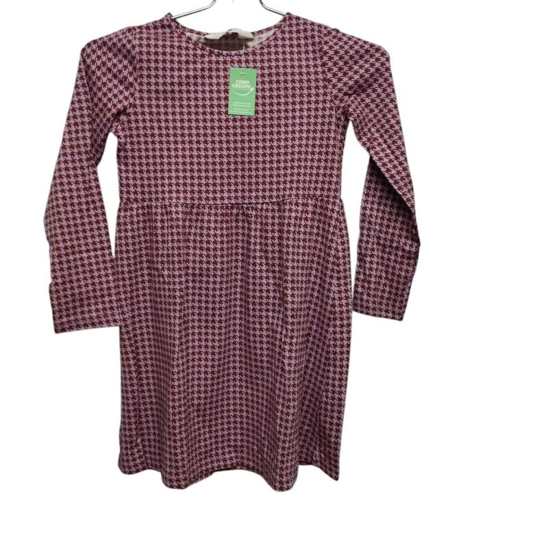 VESTIDO ALG ESTAMPADO LILA MARRON H&M T 6-8