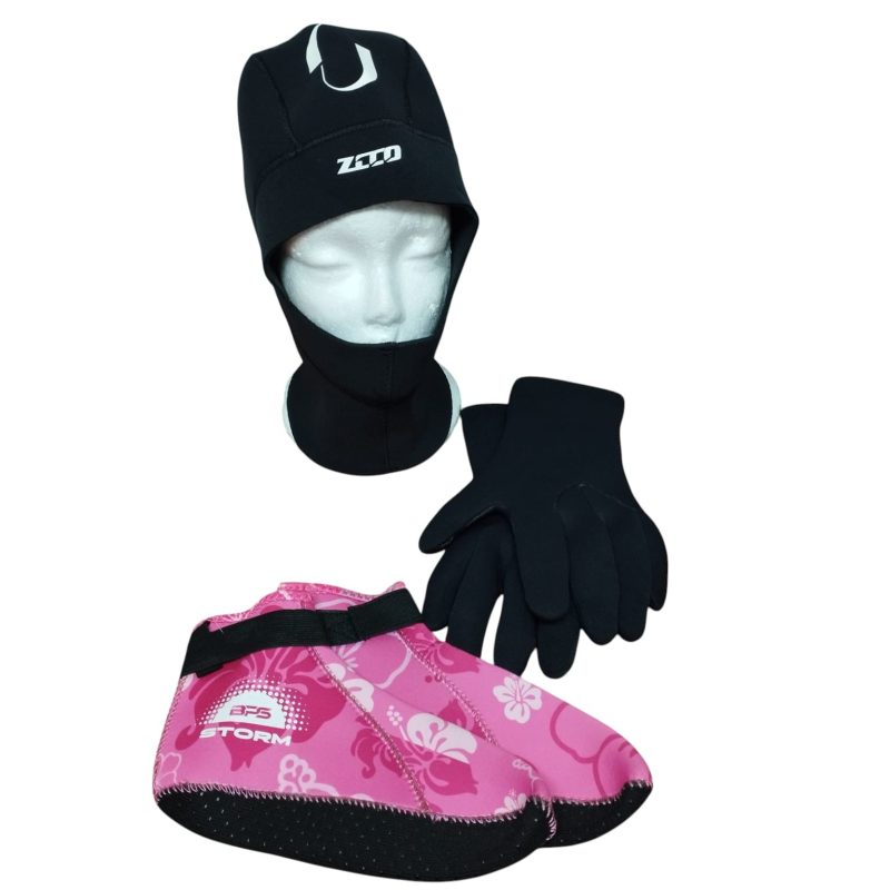 SET DE CARTERA GUANTES Y ZAPATOS NEOPRENO SURF STORM /ZCCO