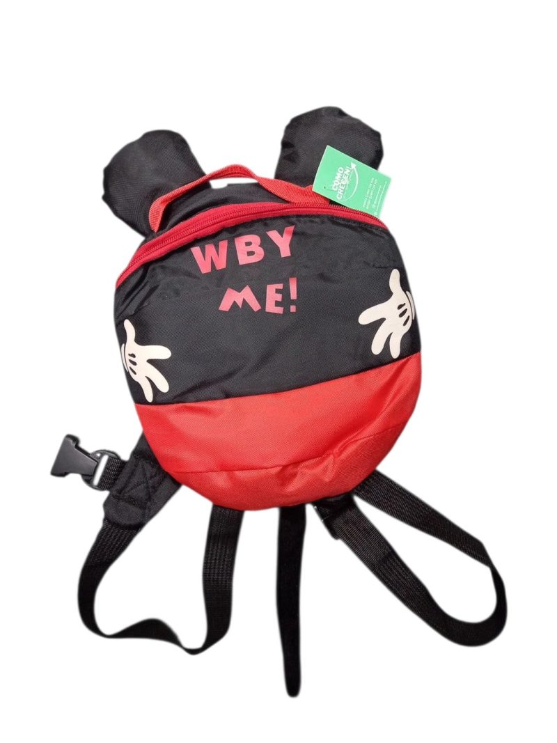 MINI MOCHILA ROJO NEGRO MICKEY MOUSE WBY ME