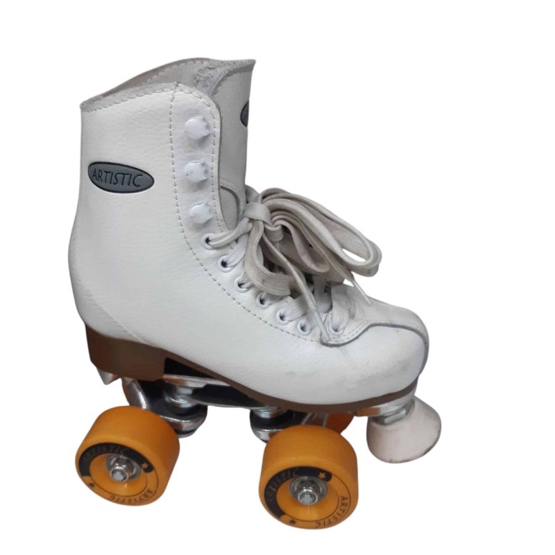 patines artisticos artistic t 1 blanco amarillo roces en caja