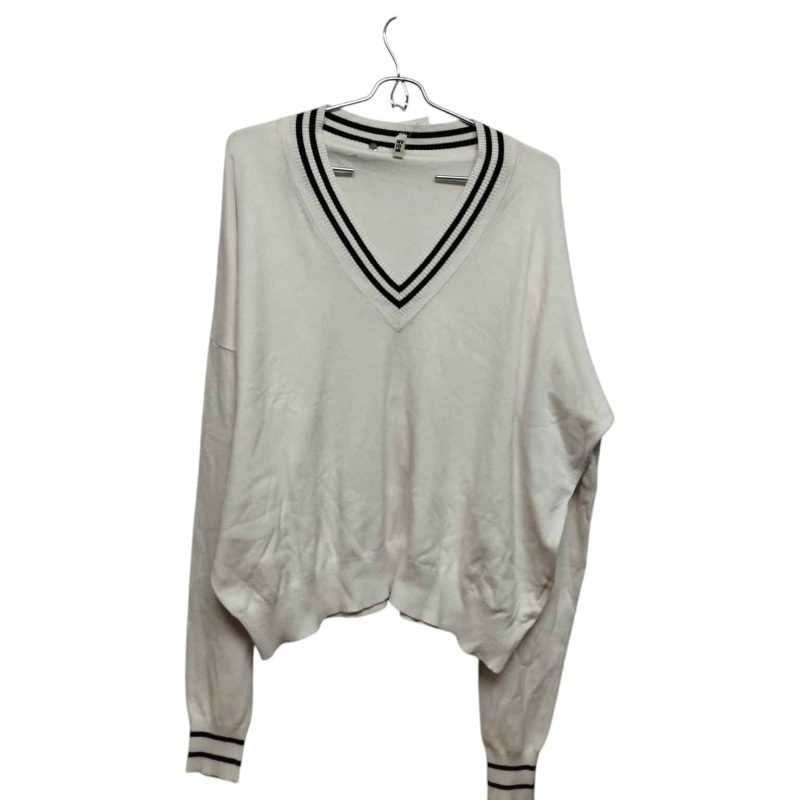 BUZO ANCHO LANILLA ESCOTE V BLANCO RAY NEGRA INDIAN TXL MCH