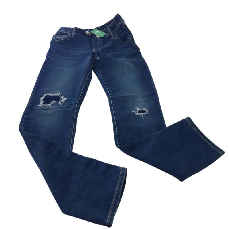 JEAN RECTO ESTILO ROTO CORDONES GAP TXXL (12/14AP)