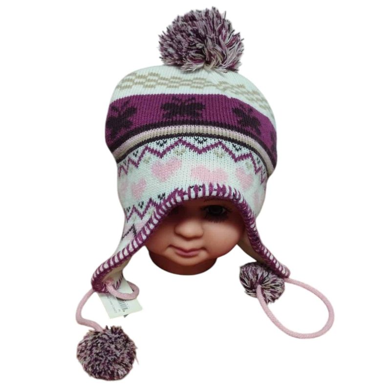GORRO LANA C OREJERAS FORRADO POM POM