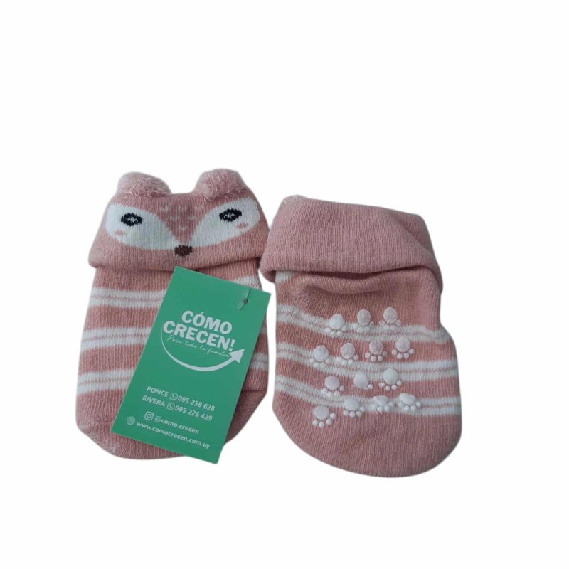 MEDIAS ROSA ANTIDESLIZANTE ROSA BCO ZORRITA