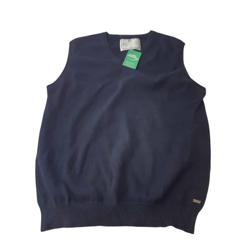 CHALECO AZUL ESCOTE EN V ZARA T9/10
