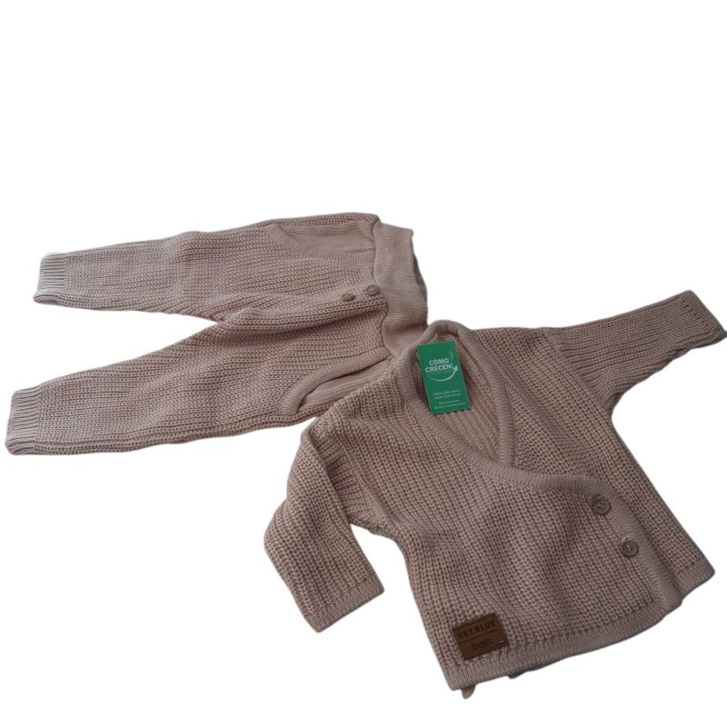 CONJ SACO Y PANTALON LANA ROSA VIEJO SKY BLUE TS 6/9MAPROX