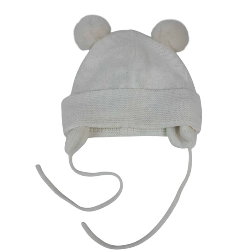 GORRO LANA CON POMPONES OREJITAS H&M T1 1/2