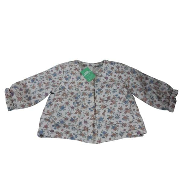 CAMPERA LIVIANA BEIGE FLORES AZUL MARRON LILA H&M T6/9M