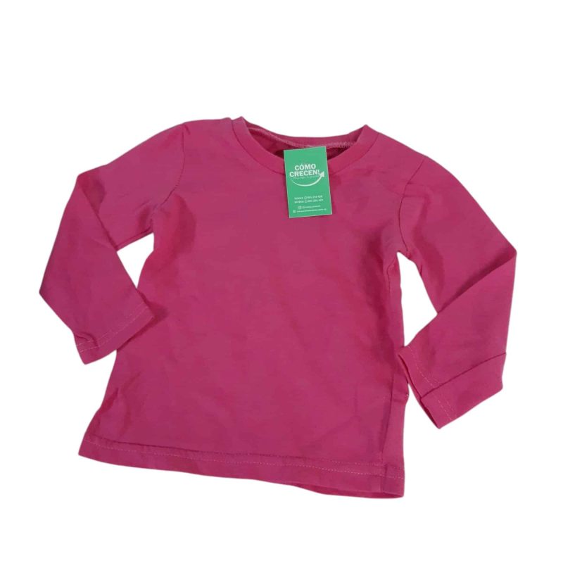 REMERA ALG FUCSIA LISA BAS T6M