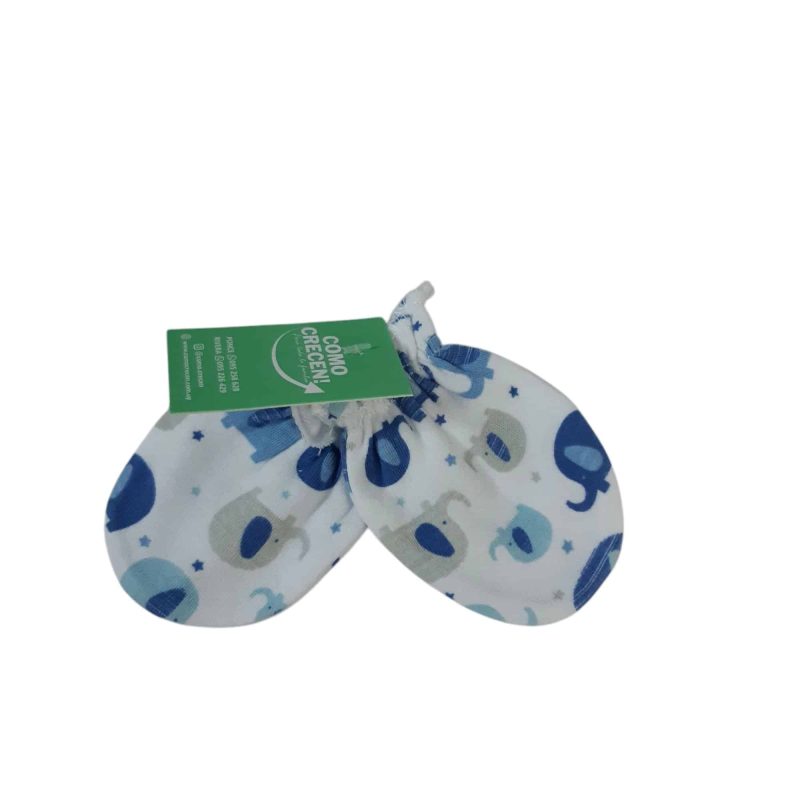 MITONES BCOS ELEFANTES CELESTE AZUL