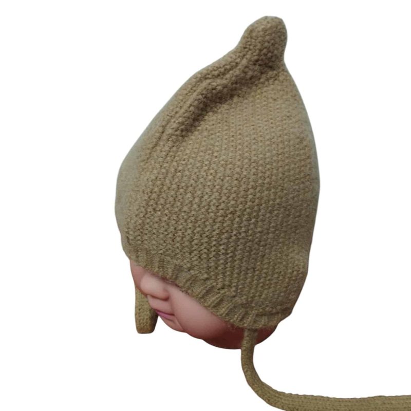 GORRO LANA MARRON PIOLAS LITTLE COLLECTIONS