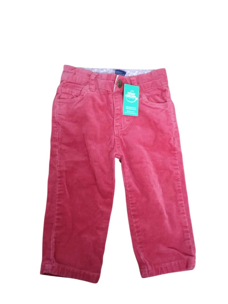 PANTALON PANA ROSADO BAS T12M