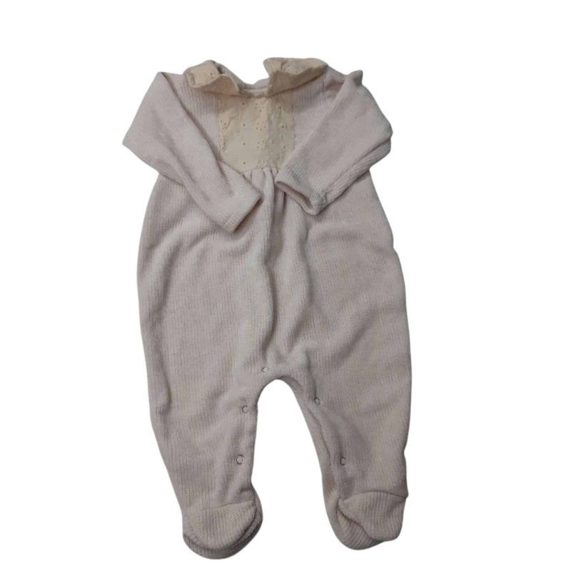 ENTERITO LANA BRODERY BEIGE PETITE POMME T6/9M