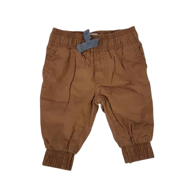 PANTALON MARRON PUÑOS CARTERS T3M CORDON GRIS