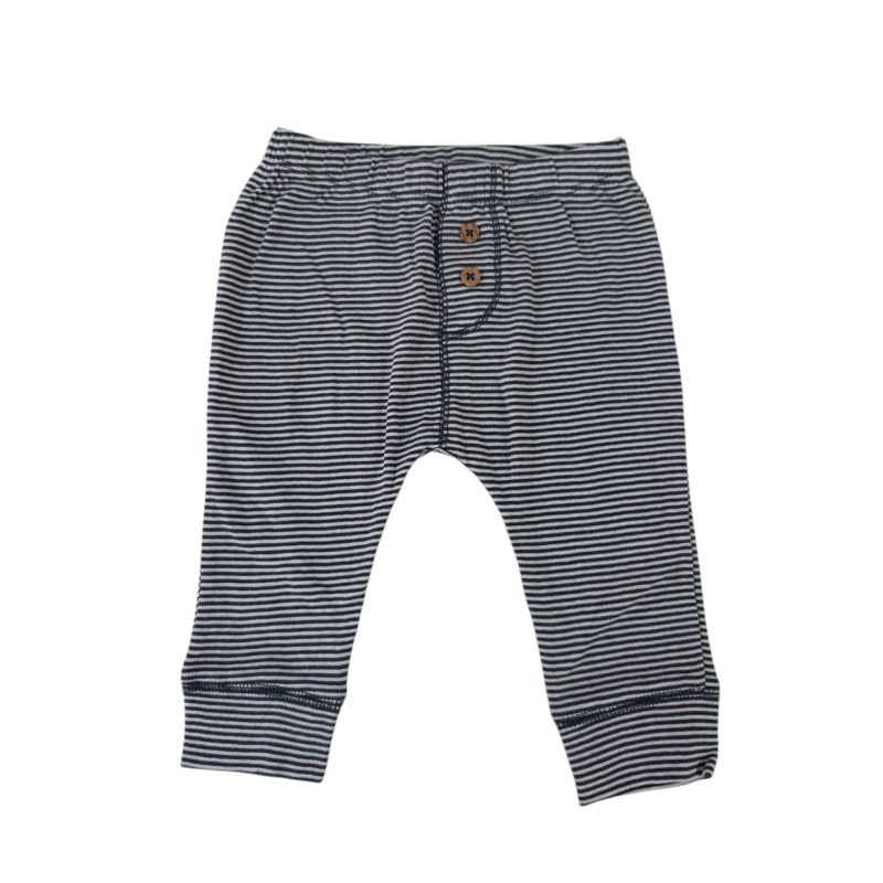 PANTALON ALG RAYADO BCO Y AZUL DOS BOTONES CARTERS T6M
