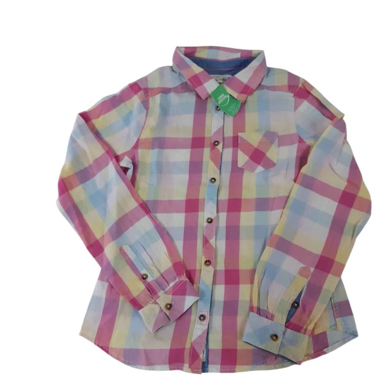 CAMISA CUADRILLE ROSA AMARILLA AZUL LOGG T10/11