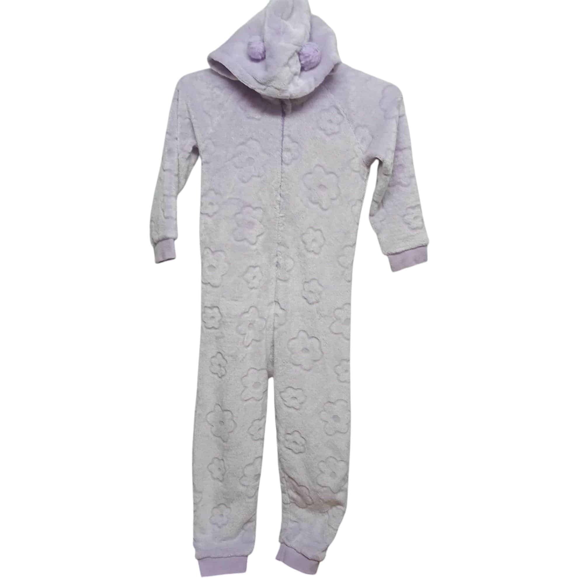 PIJAMA ENTERO PLUSH  LILA  FLORES ACCESSORIES T 5-6 MCH PUÑO