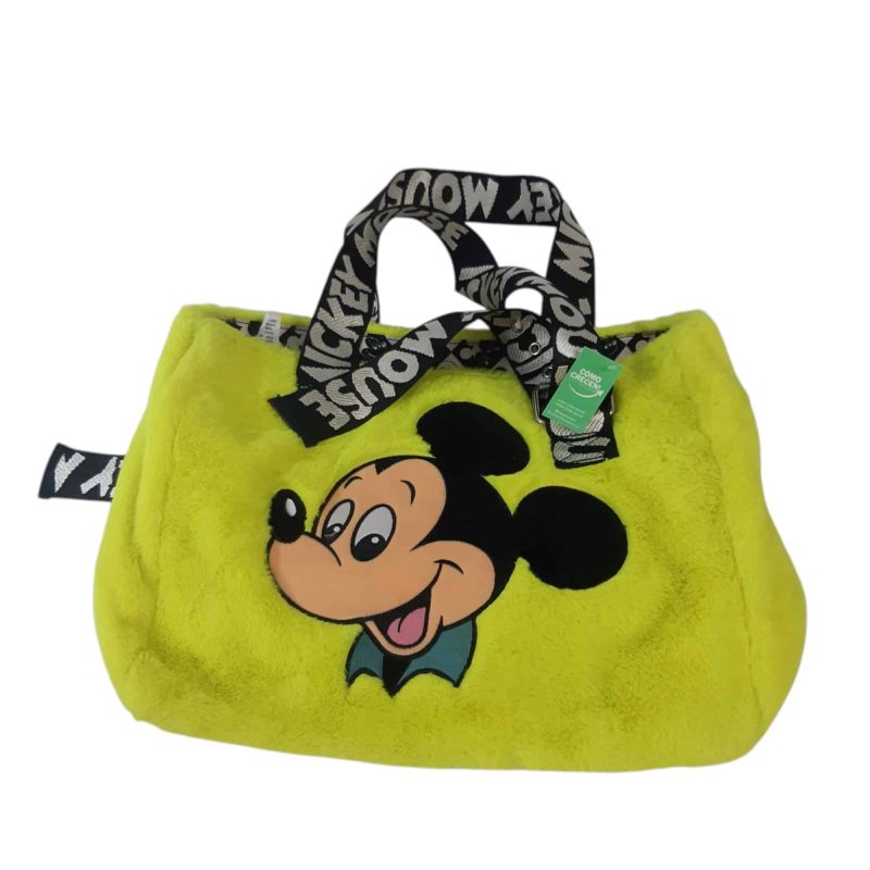 BOLSO DISNEY MICKEY PELUDITO AMARILLO FLUO 47X13BASEX13FUELLE30ALTO