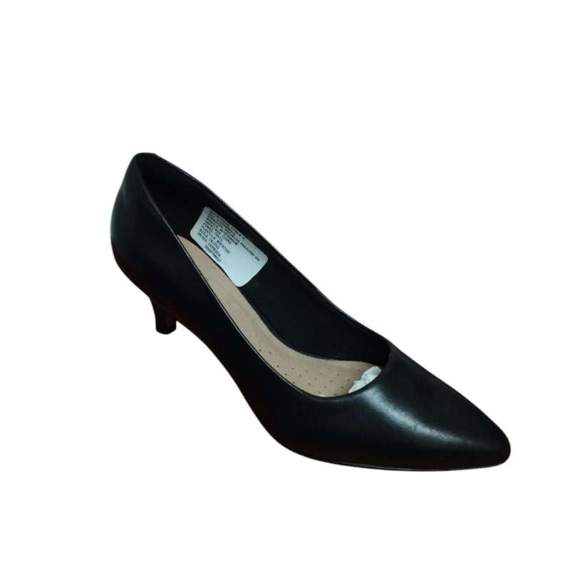 ZAPATOS EN PUNTA TACO NEGRO CLARKS EN CAJA T36