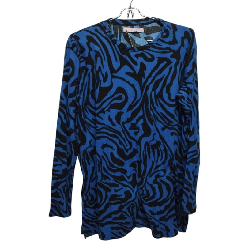 REMERA LANILLA AZUL NEGRO CAROLA TM