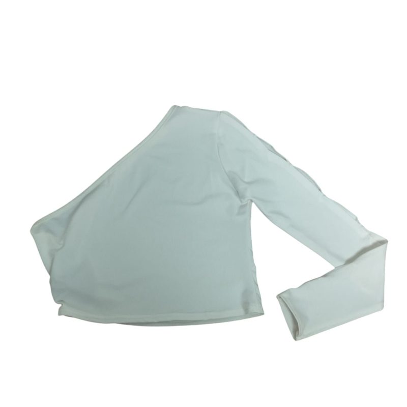 REMERA BLANCA LICRA 1 HOMBRO TS AP