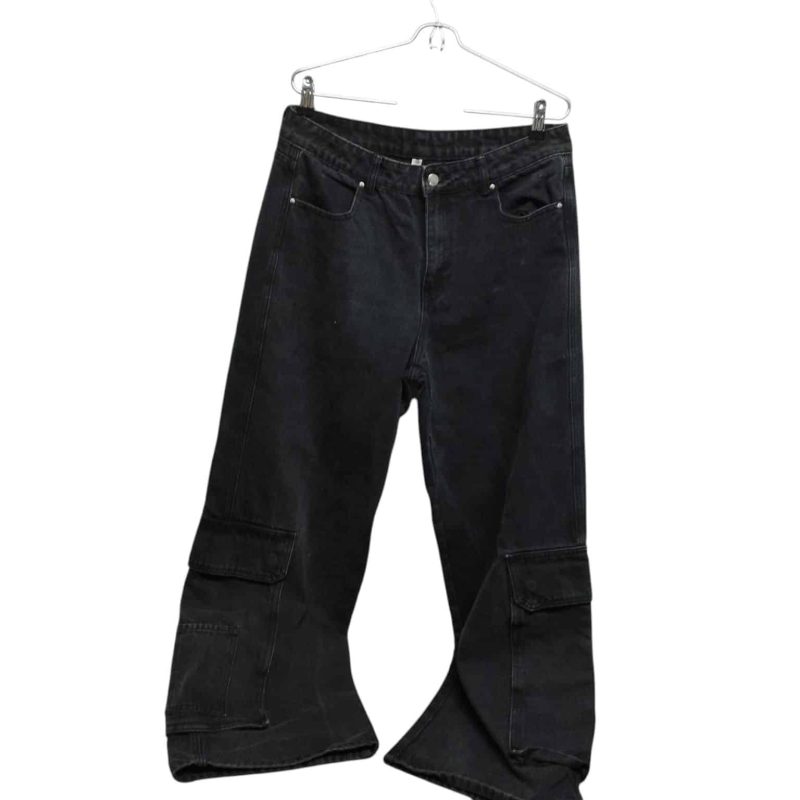 JEAN ANCHO NEGRO CARGO INDIAN T44 MCHITA ATRAS