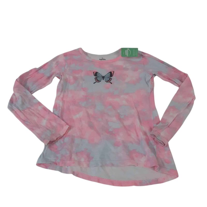 REMERA ROSA CELESTE MARIPOSA FUZARKA T9/10
