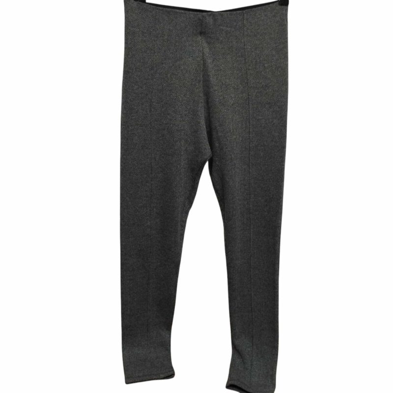PANTALON TIPO CALZA GRIS ESPIGADO  ZARA T L
