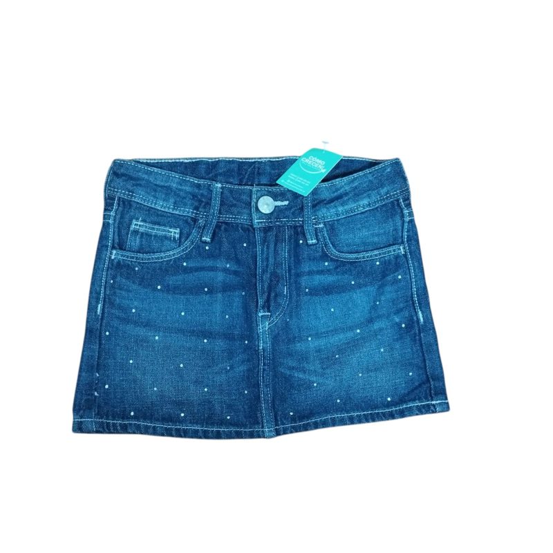 POLLERA JEAN AZUL PIEDRITAS & DENIM T 3-4
