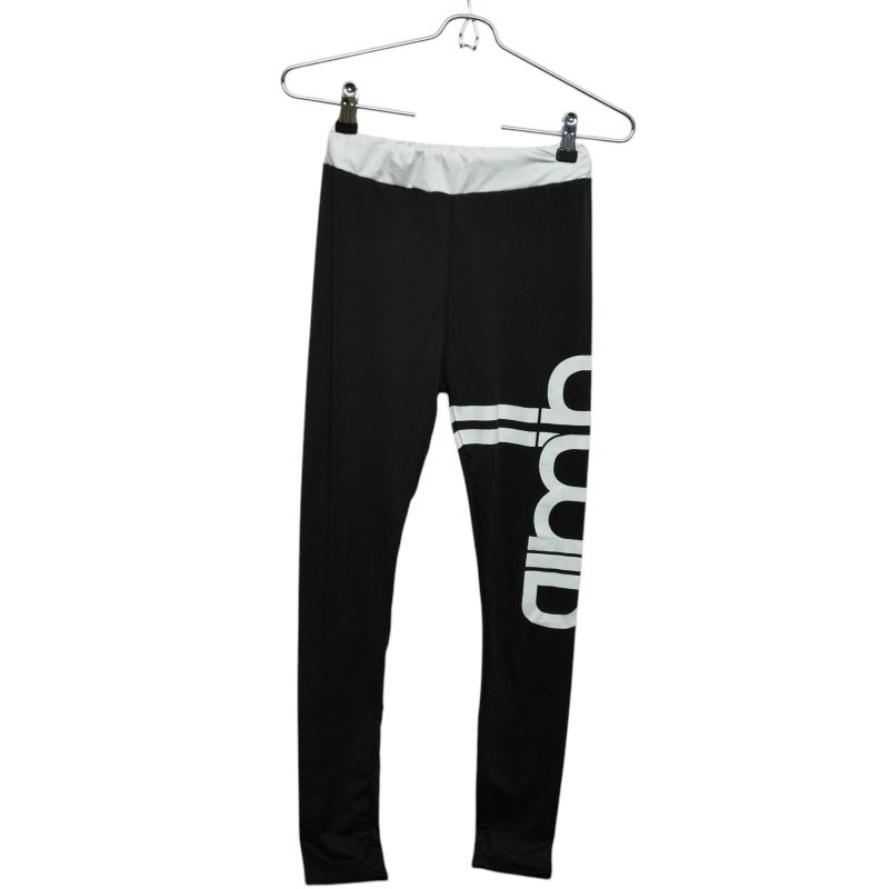 CALZA DEPORTIVA NEGRA BLANCA LETRAS BLANCAS TS AP