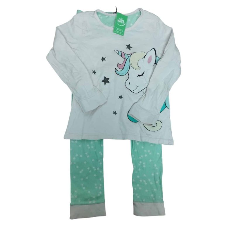 PIYAMA 2P REMERA ROSADA CALZA VERDE UNICORNIO ACCESORIES T04 GT