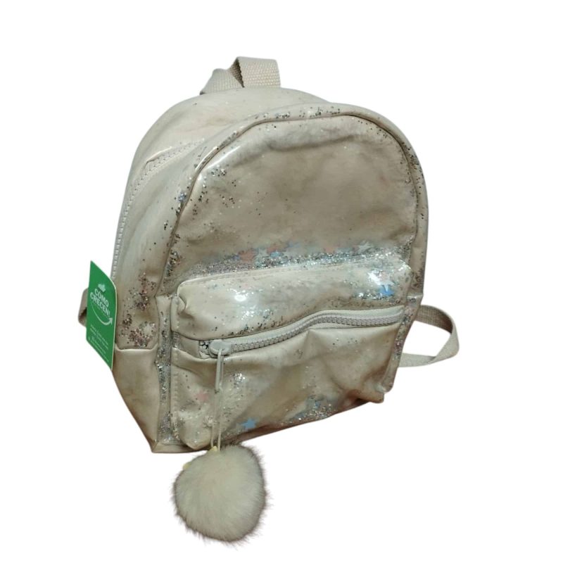 MOCHILA BEIGE POM PON ZARA
