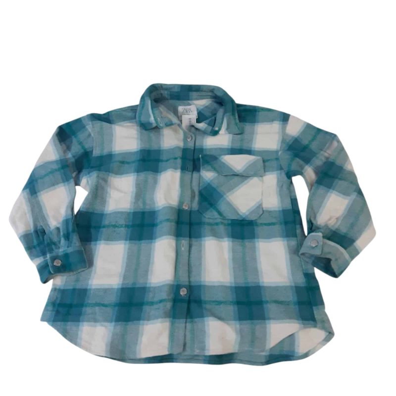 SOBRECAMISA CUADRILLE CELESTE BLANCO VILLELA ZARA T13/14 FR