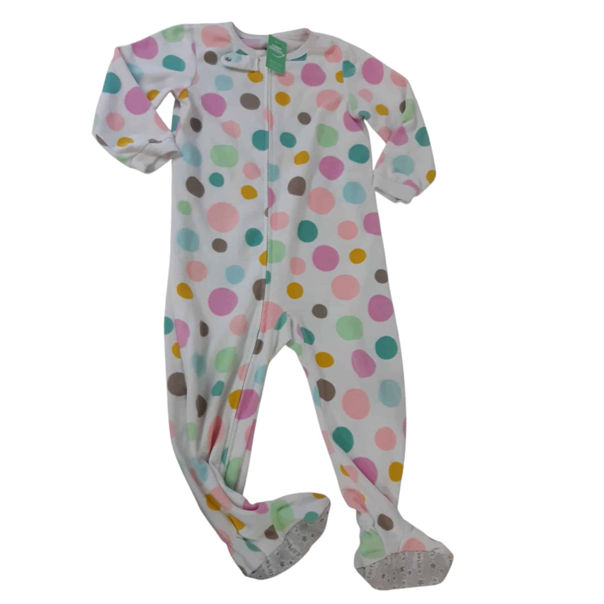PIYAMA POLAR BLANCO CIRCULOS COLORES CARTERS T3 FRIZ