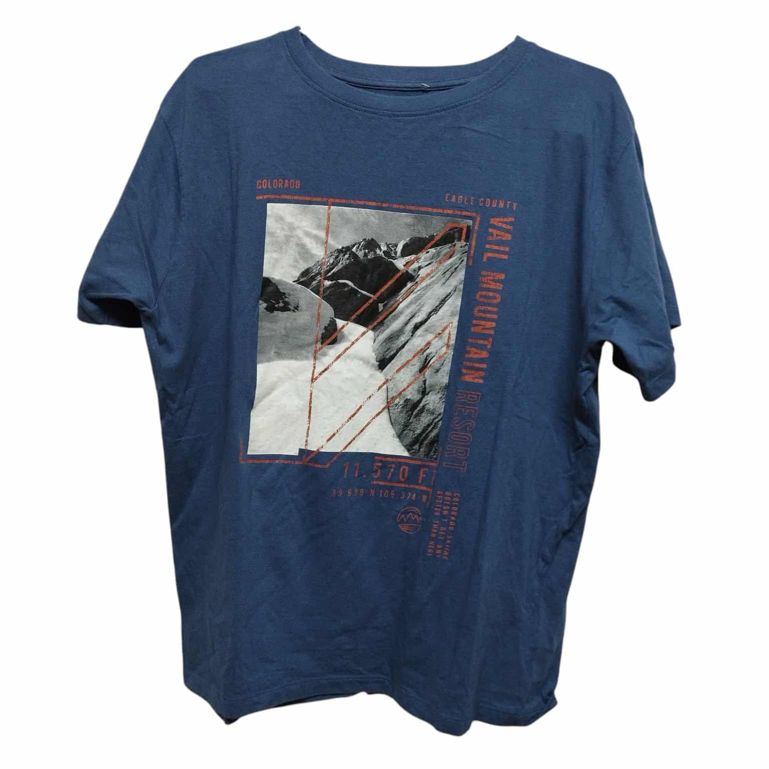 REMERA AZUL COLORADO ROCAS BASIC &SIMPLE TL