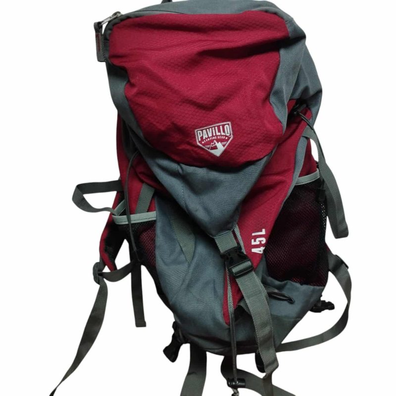 MOCHILA CAMPING GRIS BORDO PAVILLO