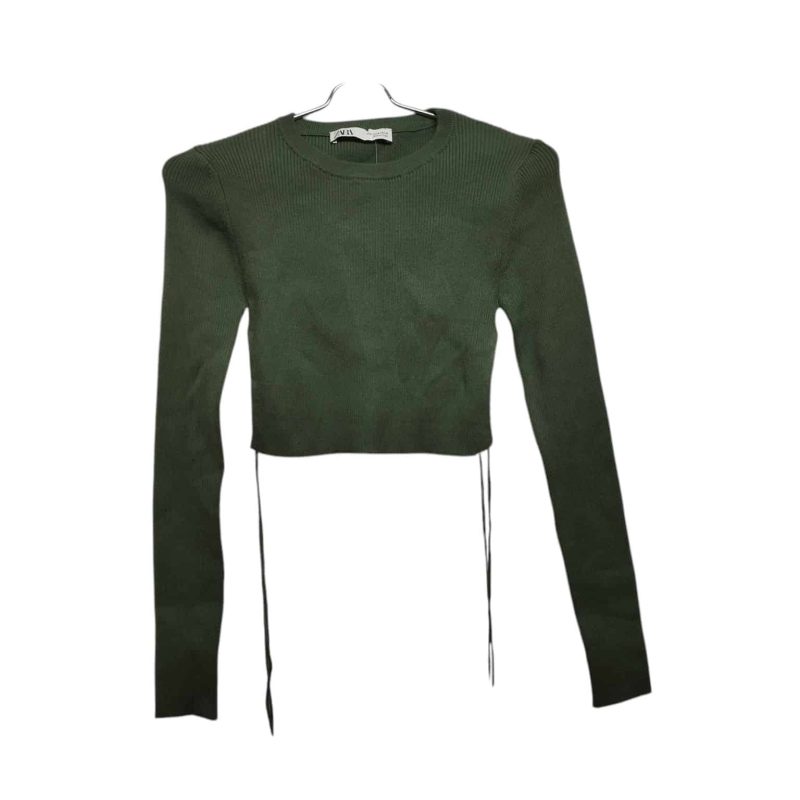 REMERA TOP HILO VERDE PIOLAS AJUSTABLES ZARA T M