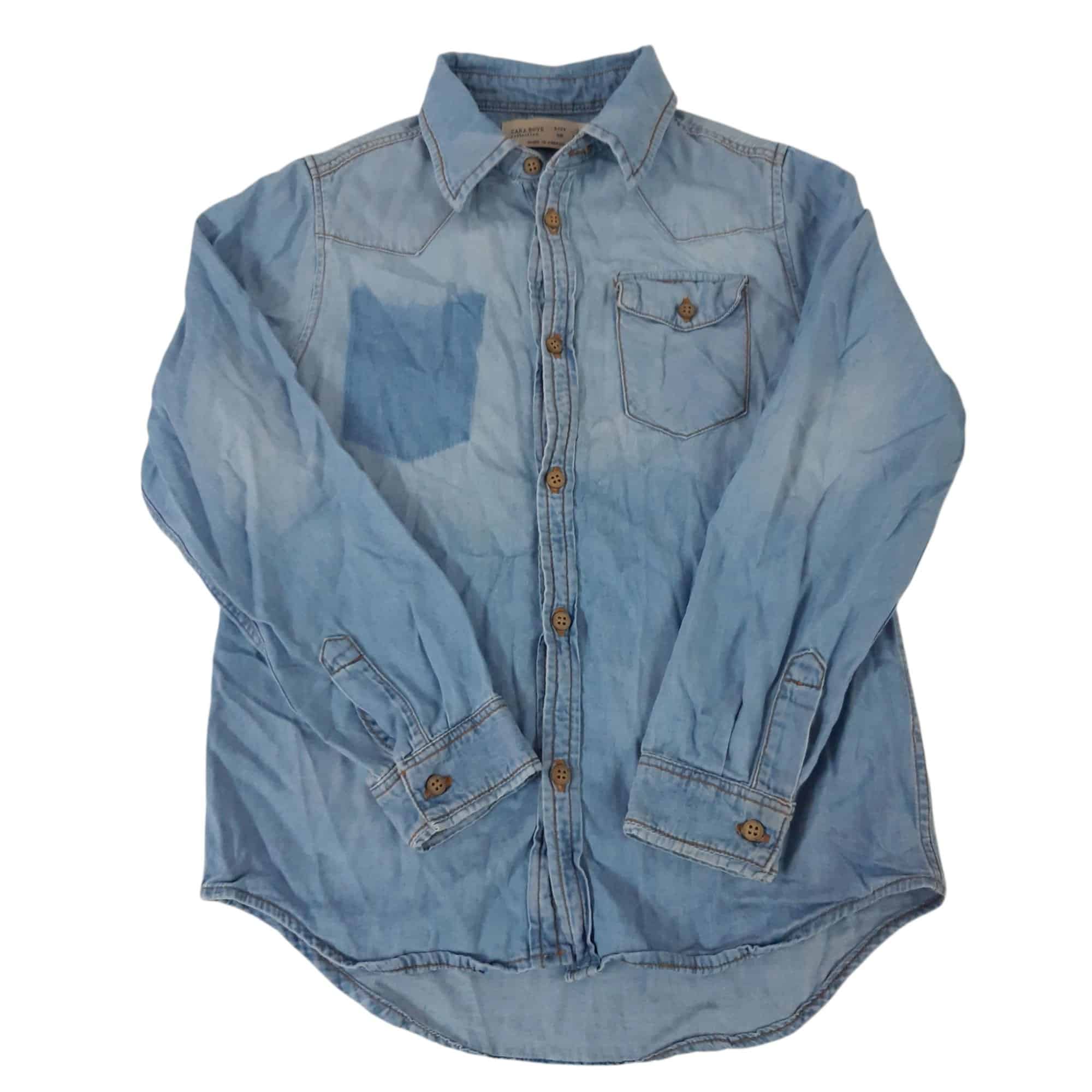 CAMISA JEAN CLARITA BOLSILLO ZARA T7