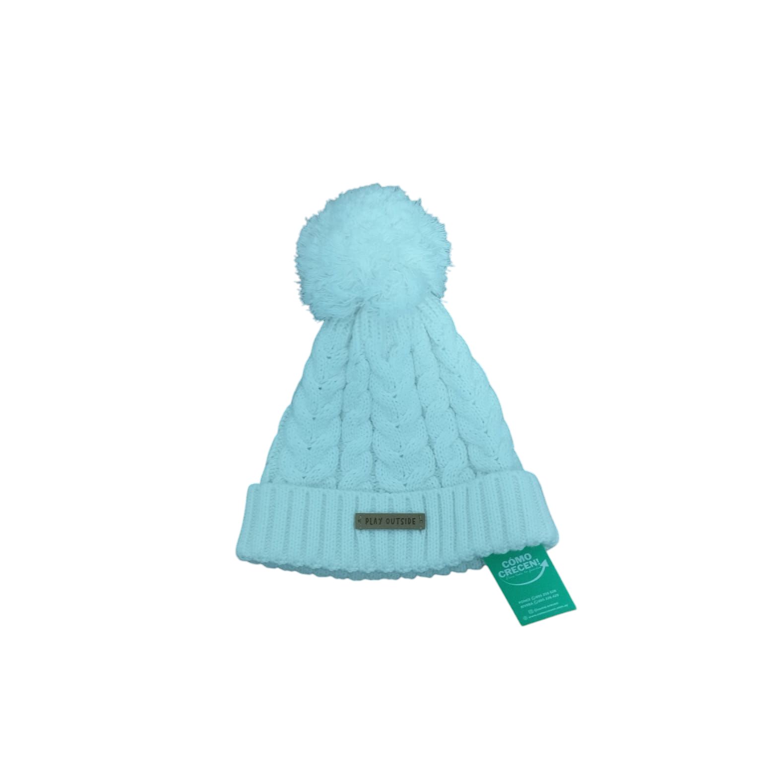 GORRO LANA CREMITA  OCHOS POM POM PLAY OUTSIDE
