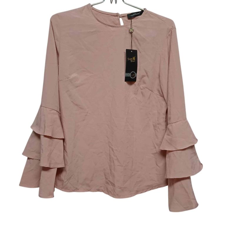 BLUSA TELA ROSADA VOLADOS EN MANGAS STYLEDOME T S NVA